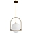 Transitional Opal Glass Pendant Light 3D model small image 1