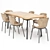 Modern Branch Dining Set 3D model small image 1