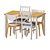 Stylish Nordic Dining Set: LERHAMN Table & NORDMYRA Chair 3D model small image 1