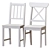 Stylish Nordic Dining Set: LERHAMN Table & NORDMYRA Chair 3D model small image 4