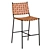 Elegant Olenna Woven Counter Stool 3D model small image 1