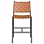 Elegant Olenna Woven Counter Stool 3D model small image 2