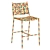 Elegant Olenna Woven Counter Stool 3D model small image 3