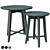 Modern Dark Green Table Set - Kragsta Ikea 3D model small image 1