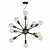 Stunning Sputnik Black & Gold Chandelier 3D model small image 1