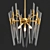 Elegant Grenada Gold Chandelier 3D model small image 1