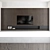 TV Wall Set: Modern Design, 75" Samsung Crystal UHD 4K 3D model small image 3