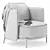 Sleek Minotti Tape Armchair 3D model small image 4