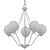 LNC Ellan 5-Light Chandelier 3D model small image 2