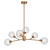 Elegant Gold Crystal Chandelier 3D model small image 1