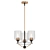 Sleek Black and Gold Chandelier 3D model small image 1