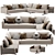 Jean-Marie Massaud Modern Sofa 3D model small image 1