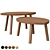 Stockholm Walnut Dining Set 3D model small image 6