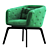 Roche Bobois Quadrille Armchair | Stylish and Contemporary Furniture 3D model small image 2