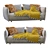 Modern Minimalist Meridiani Sofa "SCOTT 3D model small image 1