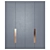 Sleek Silver Wardrobe 3D model small image 1