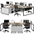 Modern Woody Office Furniture 3D model small image 1