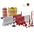 Road Barrier Set: Cones, Buffers, and More 3D model small image 1