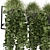 Rustic Indoor Plant Set with Concrete Pot & Metal Shelf 3D model small image 1