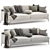 Laura 3.5 Seat Sofa: Modern Elegance for your Living Room 3D model small image 1