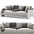 Laura 3.5 Seat Sofa: Modern Elegance for your Living Room 3D model small image 2