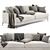 Laura 3.5 Seat Sofa: Modern Elegance for your Living Room 3D model small image 3