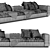 Modern design Minotti Leonard Sofa 3D model small image 4