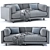 Modern 82" Sunday Sofa by Blu Dot 3D model small image 1