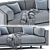 Modern 82" Sunday Sofa by Blu Dot 3D model small image 3