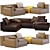 Modern Navi Leather Sofa 3D model small image 1