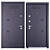 Fauna Entrance Metal Door: Elegant & Durable 3D model small image 3