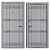 Fauna Entrance Metal Door: Elegant & Durable 3D model small image 4