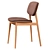 Lando Mid Century Dining Chair with Corona3 Render 3D model small image 2