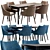 Contemporary Amster Chair and Centaur Table Set 3D model small image 1