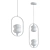 Elegant White Jade Glass Pendant Light 3D model small image 2