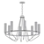 Elegant Empire Nine-Light Chandelier 3D model small image 2