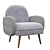 Bordo Armchair: Sleek and Stylish 3D model small image 4