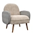 Bordo Armchair: Sleek and Stylish 3D model small image 5