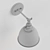 Permo Metal Dome Wall Sconce: Modern Elegance 3D model small image 7