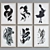 Title: Modern Japanese Calligraphy Picture Frame Set 3D model small image 2