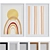 Modern Abstract Line Design Picture Frame Set 3D model small image 1