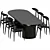 Modern Ash Dining Chair Black 3D model small image 2
