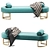 Cazarina Cameron Bench: Elegant and Functional 3D model small image 1