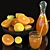 Fruit Set: Oranges, Lemons & Juice 3D model small image 6