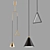 Modern Triangle Cone Pendant Light 3D model small image 1