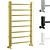 Arezzo Brass Heated Towel Rail 3D model small image 1