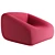Contemporary Armchair Paola Lenti 3D model small image 4