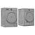 High-Performance Bosch 800 Series Washer & Dryer 3D model small image 3