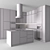 Modern Corner Kitchen with Appliances 3D model small image 4