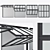 Sleek Aluminum Window 11 3D model small image 1